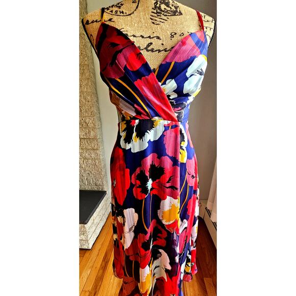 Lulus All About Love Royal Blue Floral Print Midi Dress, Sz S, NWOT - Picture 7 of 11